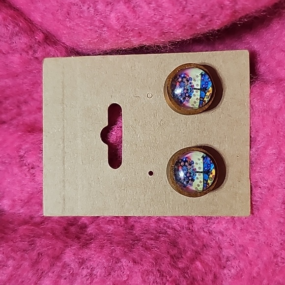 Tree earrings beautiful and hand made - Picture 1 of 3